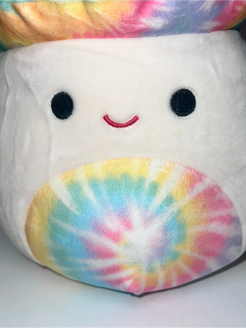 Kervena Rainbow Tie-Dye Mushroom Squishy Toy - Soft Kids Plush